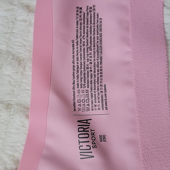 2 Bras, Victoria Sport: 1 Black Bra and 1 Pink Bra with Adjustable Straps - Picture 13 of 16